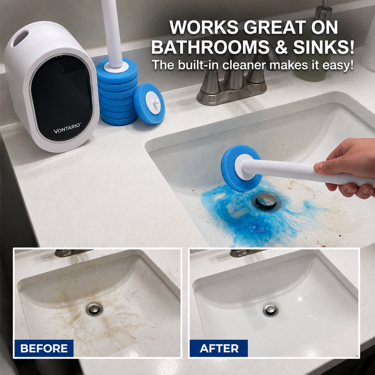 Vontario™ Disposable Toilet Scrubber System