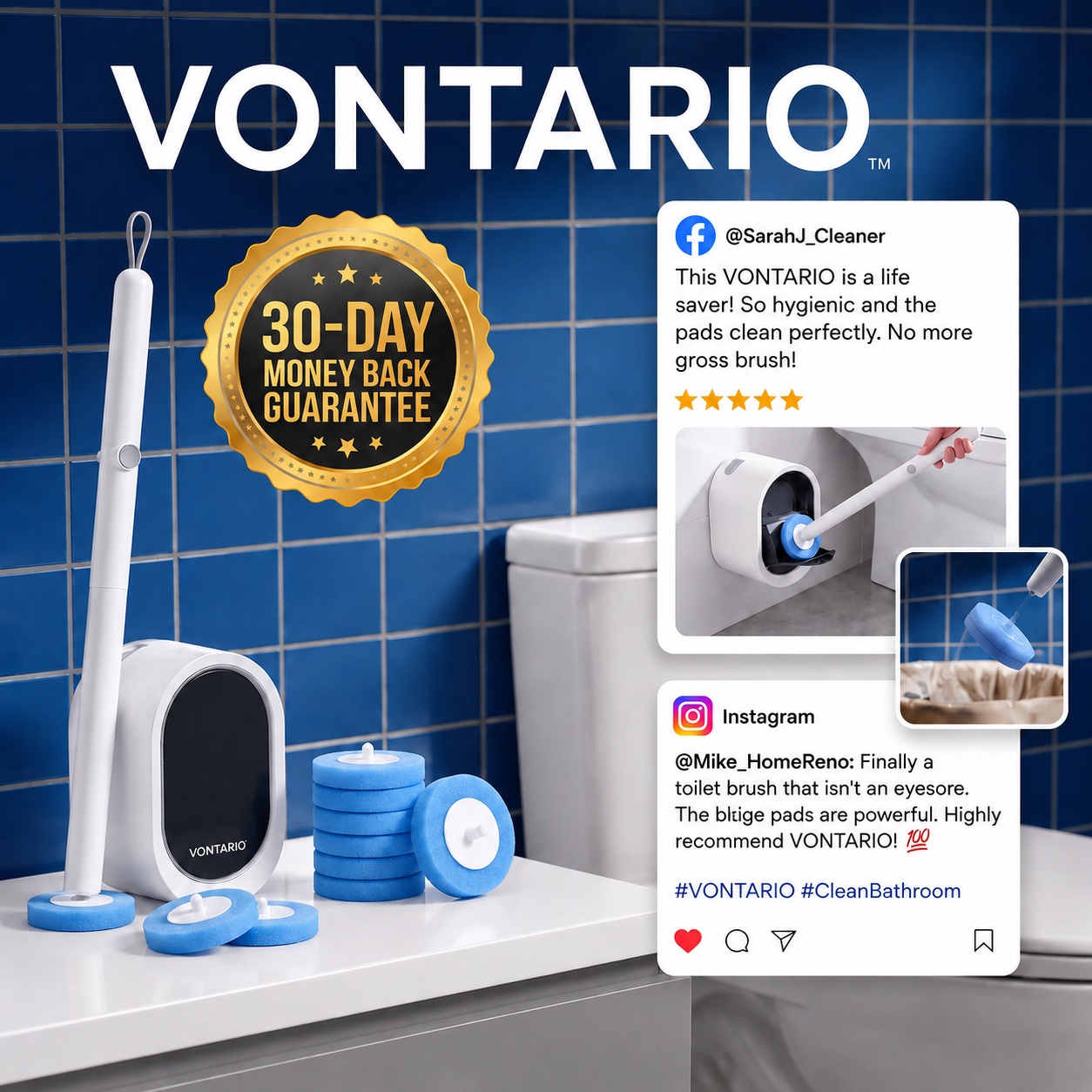Vontario™ Disposable Toilet Scrubber System
